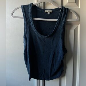 Agolde ribbed crop blue faded tank XL EUC
